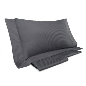 Set Lenzuola Matrimoniali Sopra Sotto e Federe Tinta Unita Mitera Rubino Piombo