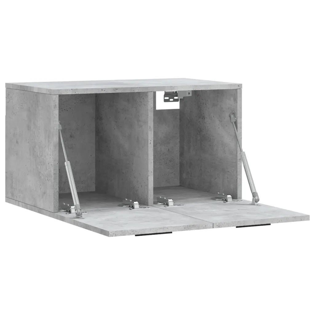 Armadietto a Muro | Mobile a Parete Grigio Cemento 60x36,5x35 cm Legno Multistrato