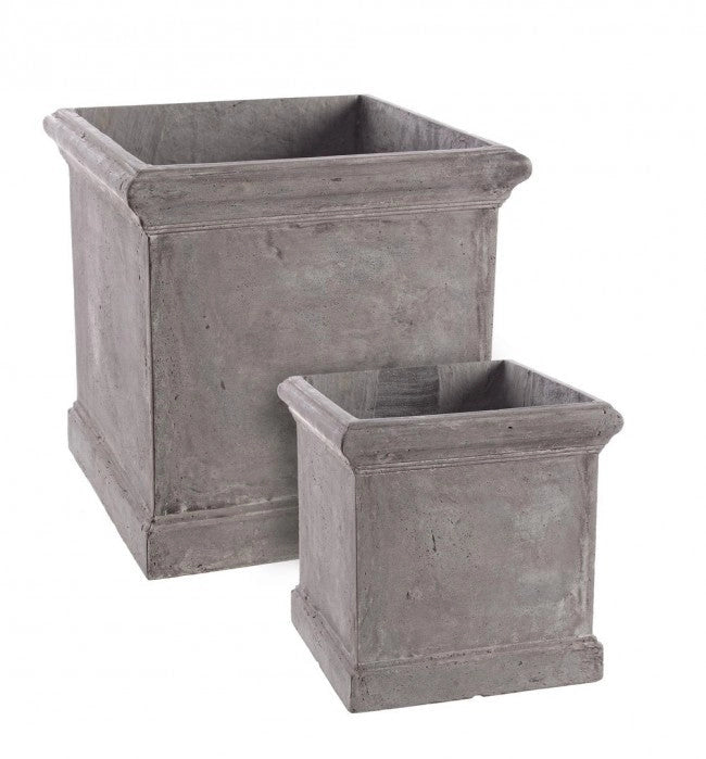 Set 2 Vasi Cement Qu Grigio
