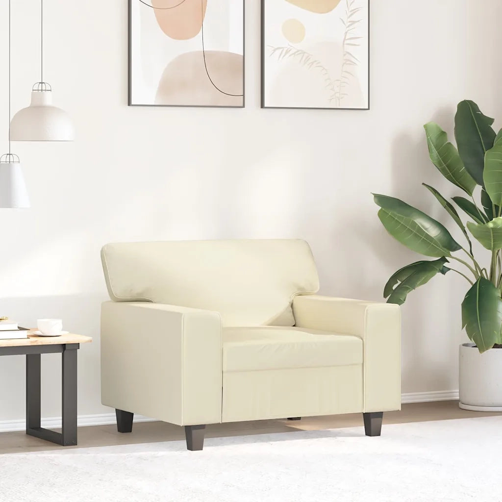 Poltrona Crema 60 cm in Similpellecod mxl 90970