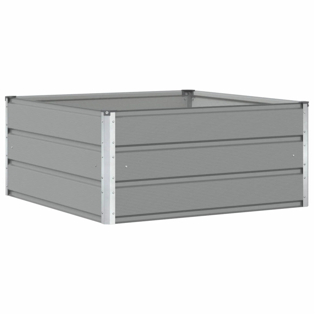 Fioriera | Cassetta per fiori | Vaso Grigio chiaro 100 x 100 x 45 cm Acciaio