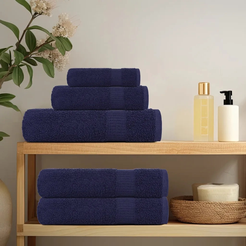 Asciugamani per ospiti FROGN 4 pz | Teli per bagno Blu navy 30x50 cm 360 g/m2