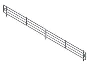 FRONTALINO IN FILO CROMATO  mm.500 l.x80 h.