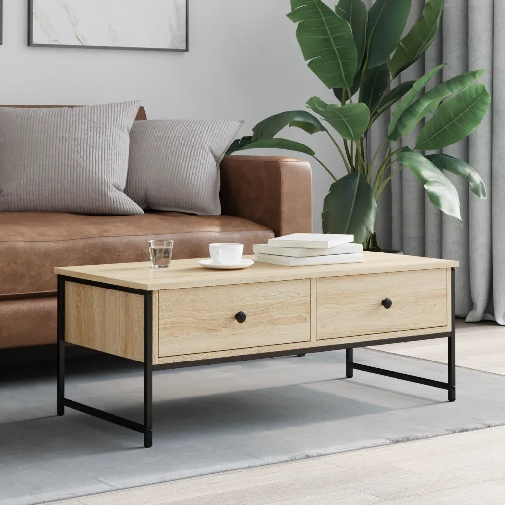 Tavolino Salotto Rovere Sonoma 101x49x39,5 cm Legno Multistrato 837738