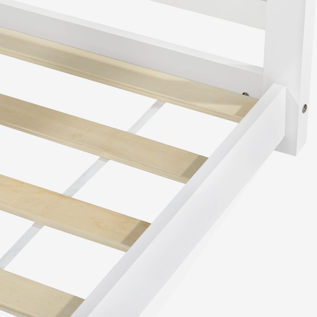 Letto a Casetta per Cameretta Vardø 90x200 cm Legno - Bianco [en.casa]