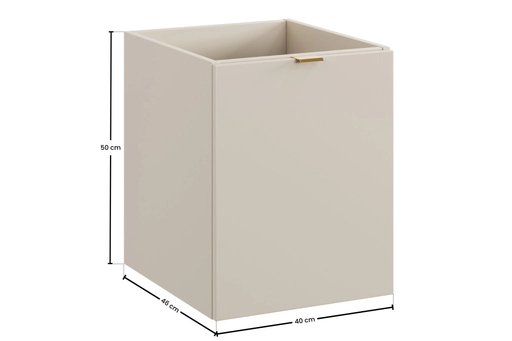 Mobile sotto piano 40 cm con cesto portabiancheria Dalia Cashmere 40 x 50 x 46 cm