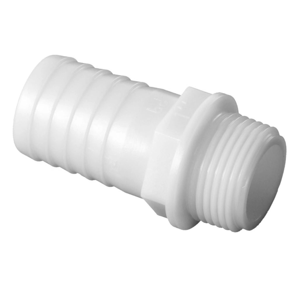 RACCORDO PORTAGOMMA MASCHIO DIRITTO CON FILETTATURA PER TUBI FLESSIBILI - M. 11/2X40 - H.83  - BUC