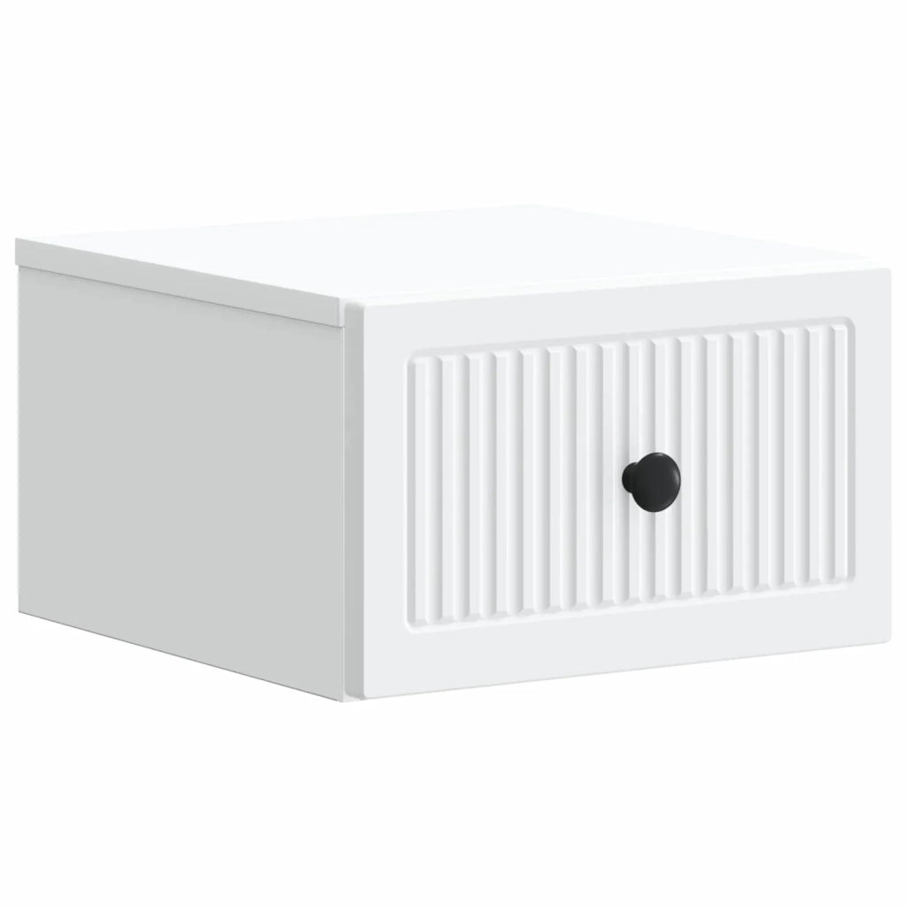 Mobiletto da notte a muro 2 pcs Bianco 33 x 34,5 x 20 cm