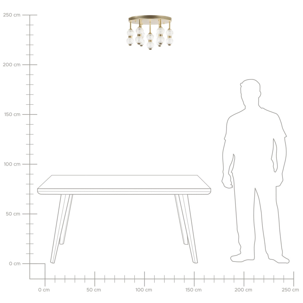 Lampadario in metallo e paralume in vetro  con luci LED integrate stile moderno soggiorno camera da letto