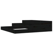 Fioriera | Cassetta per fiori | Vaso Nera 107x107x27 cm in Legno Massello di Pino