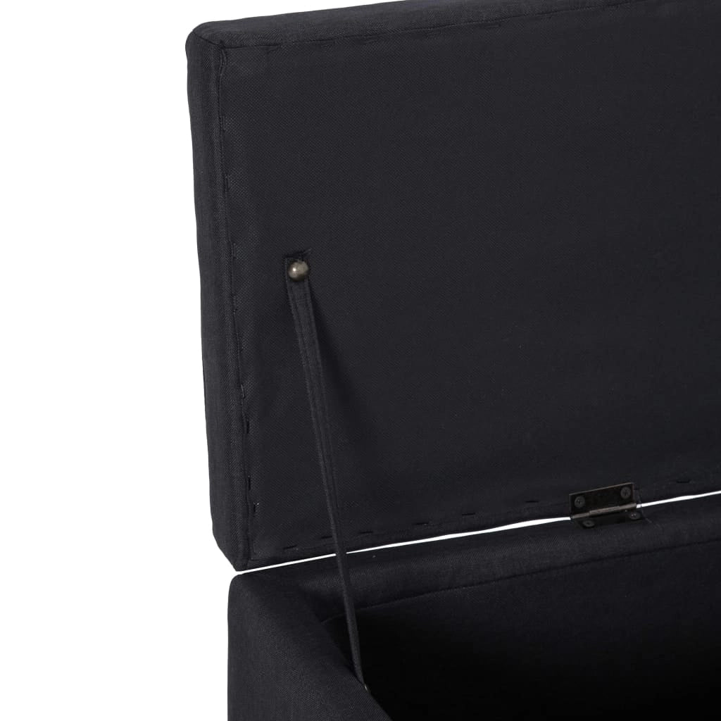 Panca con vano portaoggetti 116 cm poliestere nero 02_0010753