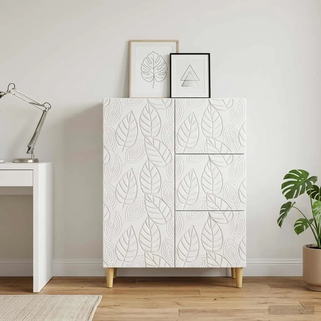 Credenza Bianco Lucido 66 x 34,5 x 90 cm Legno ingegnerizzato 895089