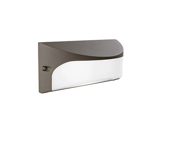 Applique 10W LED 3000K finitura goffrata marrone, luce calda Sovil Dome
