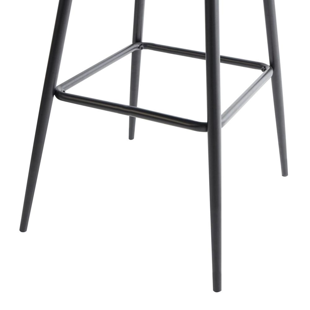 Set di 2 sgabelli da bar in metallo verde effetto legno con intreccio viennese stile retrò soggiorno