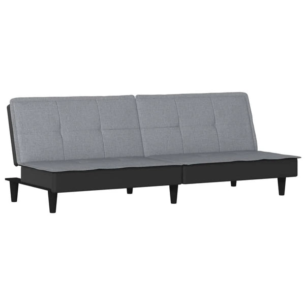 Divano letto 200 x 89 x 70 cm tessuto grigio chiaro 02_0019832