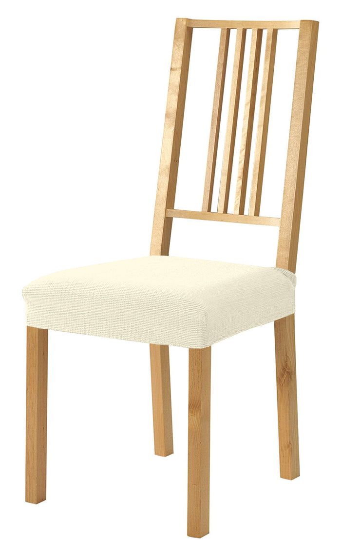 Coprisedia Antimacchia Bielastico Elasticizzato Senza Schienale Proteggi Seduta 2/4/6 Pezzi  Panna - 2 Pezzi