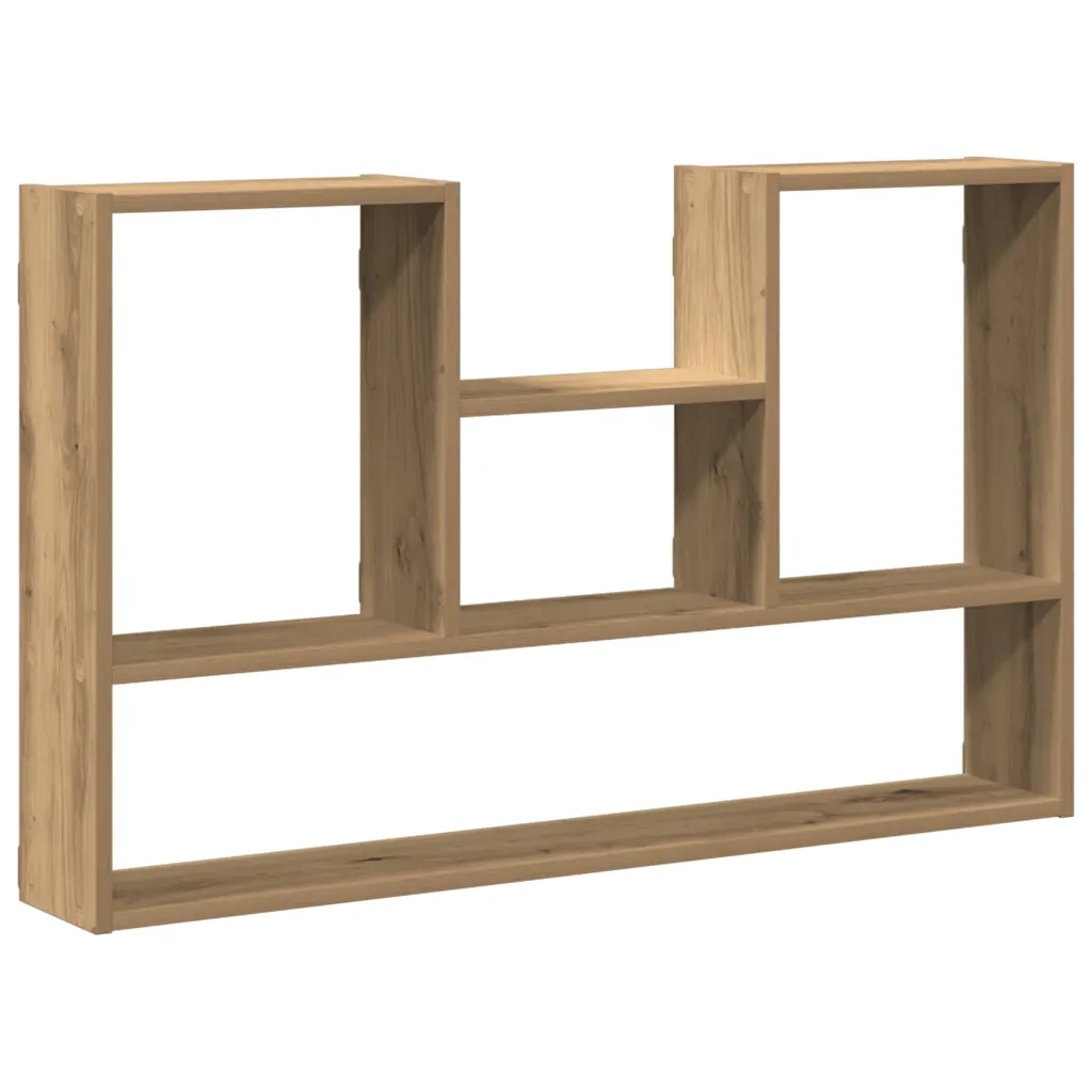 Scaffale a Parete Rovere Artigianale 99x15x60 cm in Truciolato