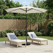 Parasol da giardino con luci LED e base 270 x 270 cm Poliestere 42036258