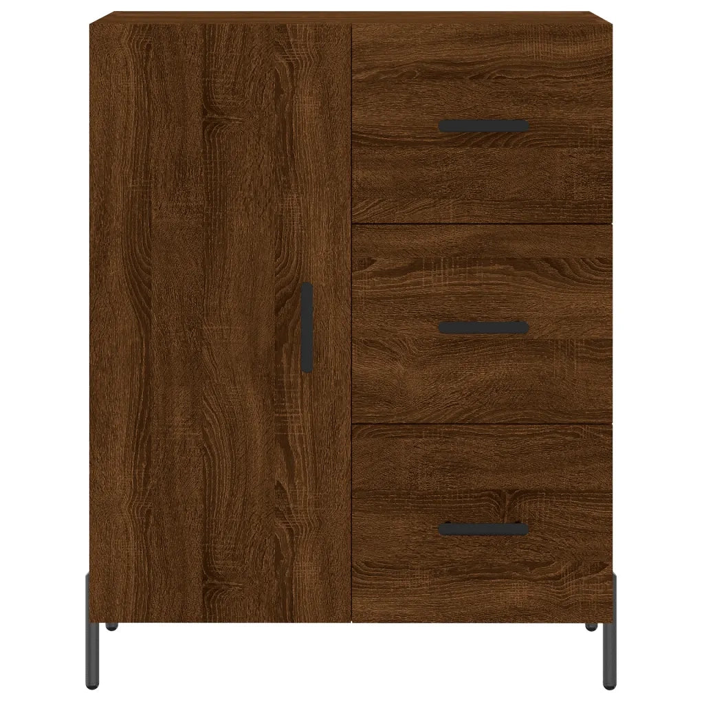 Credenza Rovere Marrone 69,5x34x90 cm in Legno Multistrato 827931