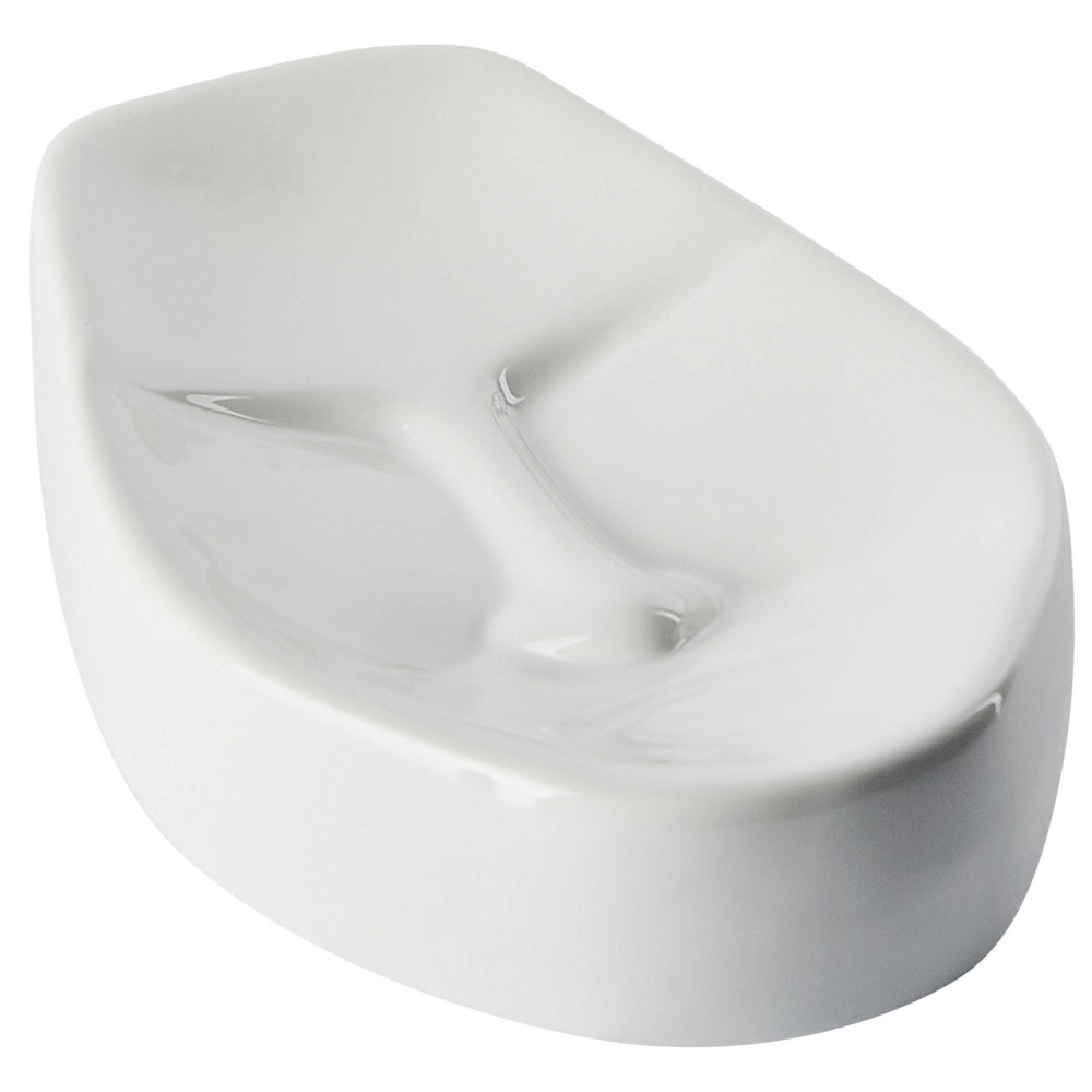 Set di 4 Accessori Bagno in Ceramica bianca a forma di faccia dispenser sapone porta sapone Portaspazzolino recipiente