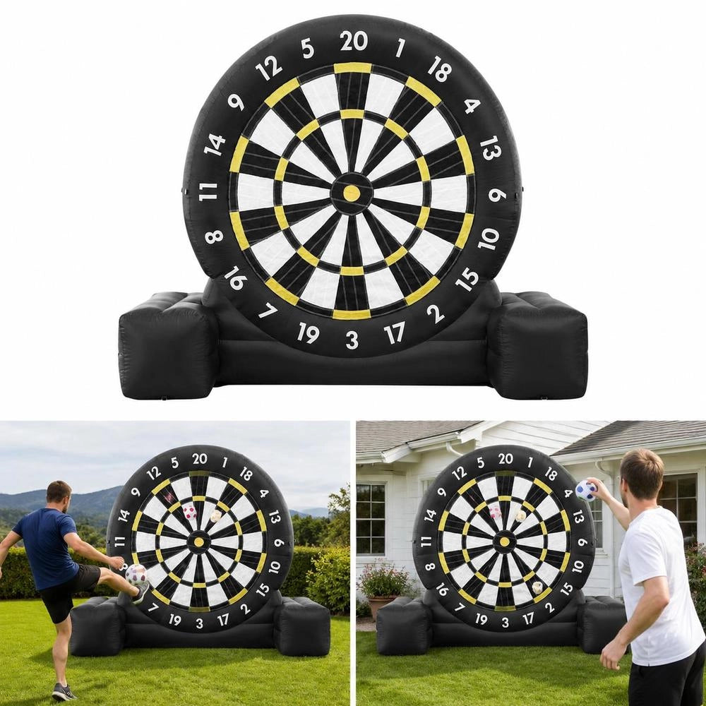 Inflatable Football Dartboard Game (3.05 M High), Giant Kick Darts Game With Storage Bag & Air Pump For Easy Transport, Garden Games, Outdoor Games