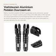 Sosteggi Pedali di Alta Qualità in Alluminio - Sosteggi Pedali per Motocicletta - Progettazione Ergonomica - Duraturo - Resistente all'Oxidazione - Migliorato Comfort - Sosteggi Pedali per Motocicletta