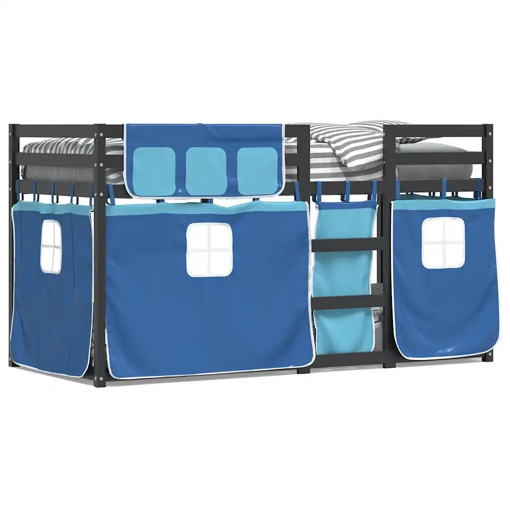 Letto a Castello senza Materasso Blu 80x200 cm Massello Pino 3283917