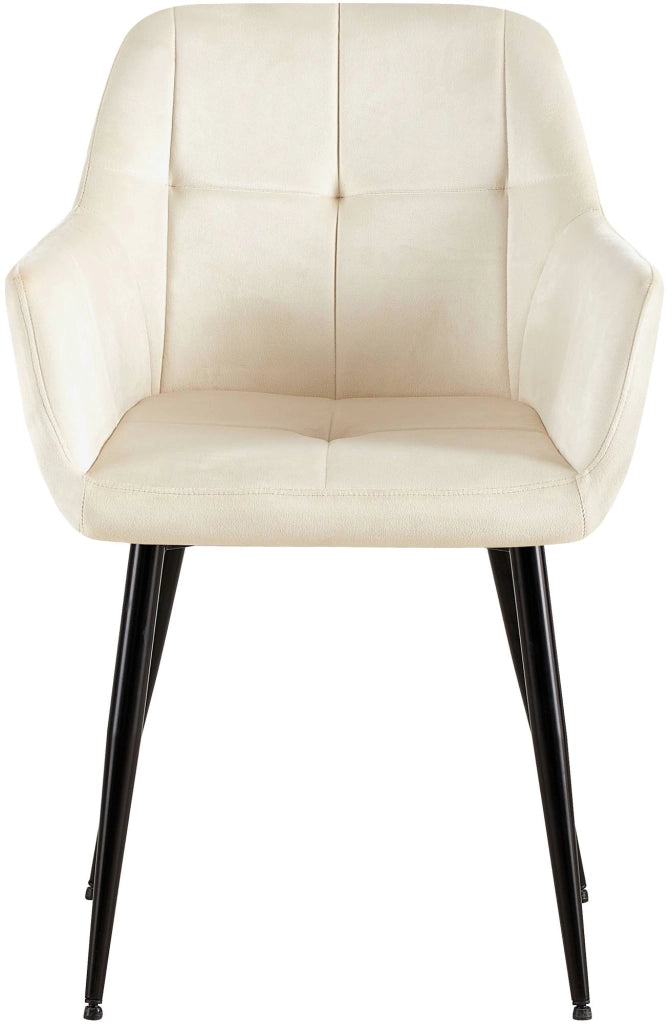 Sedia visitatore Emia Velluto,crema