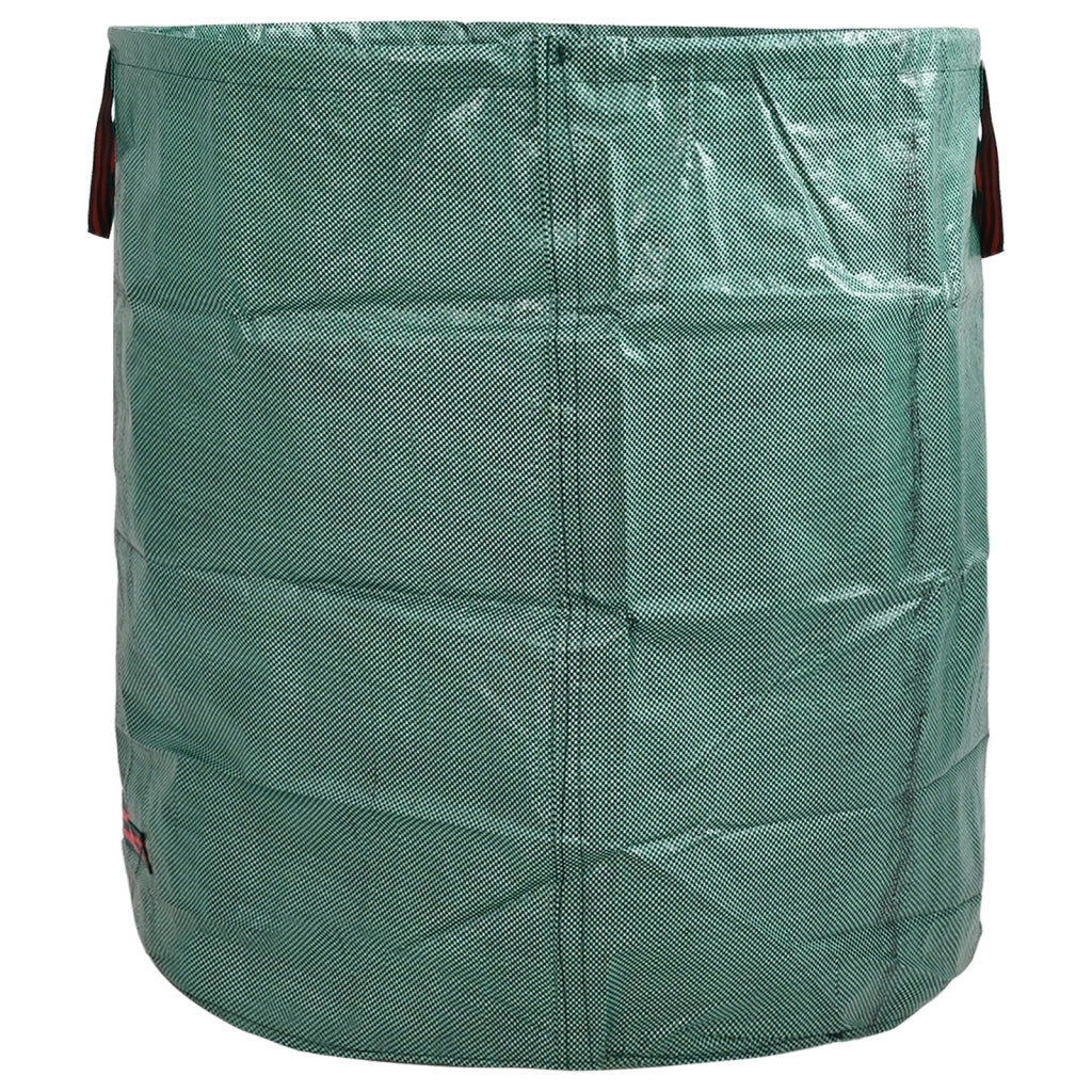 Borse per rifiuti da giardino  con manici 12 pz pieghevoli rotonde verdi 120 L
