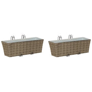 Ringhiera 2 pz 50 x 17 x 17 cm Metallo CFW5994416