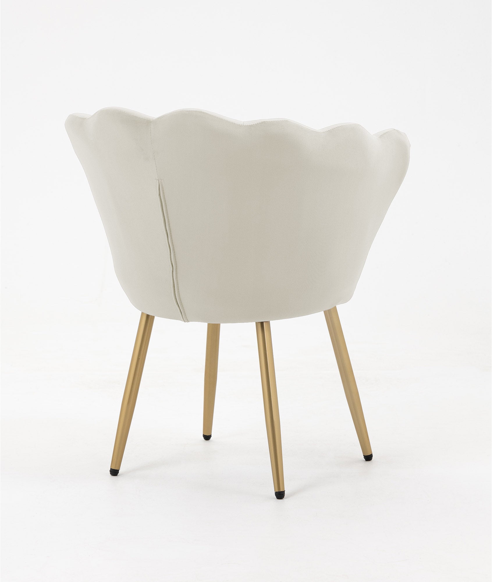 Poltrona Conchiglia Camera da Letto in Velluto Design Moderno Maddina Beige