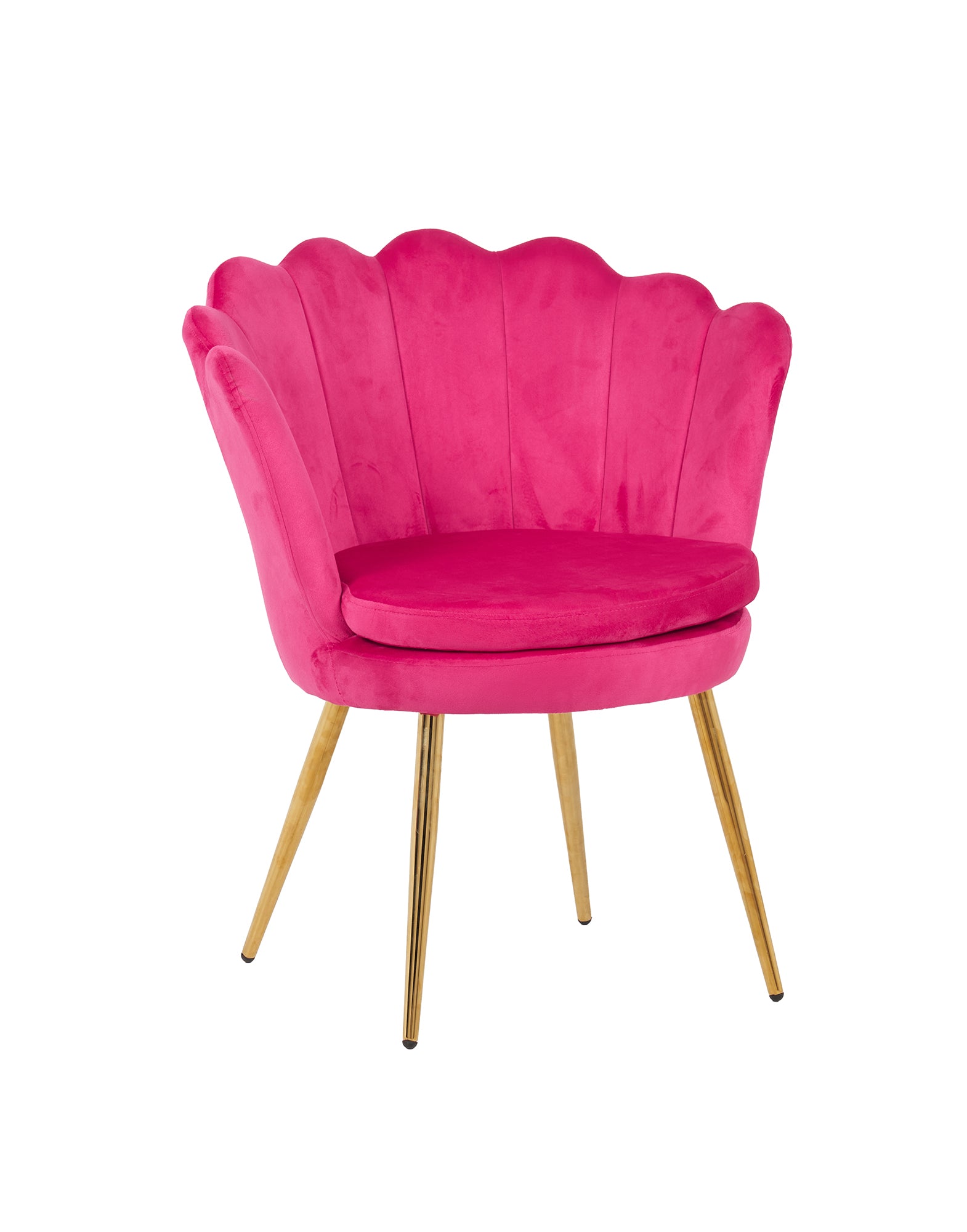 Poltrona Conchiglia Camera da Letto in Velluto Design Moderno Maddina Ciliegia