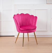 Poltrona Conchiglia Camera da Letto in Velluto Design Moderno Maddina Ciliegia