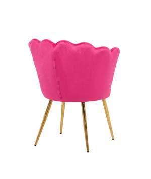 Poltrona Conchiglia Camera da Letto in Velluto Design Moderno Maddina Ciliegia