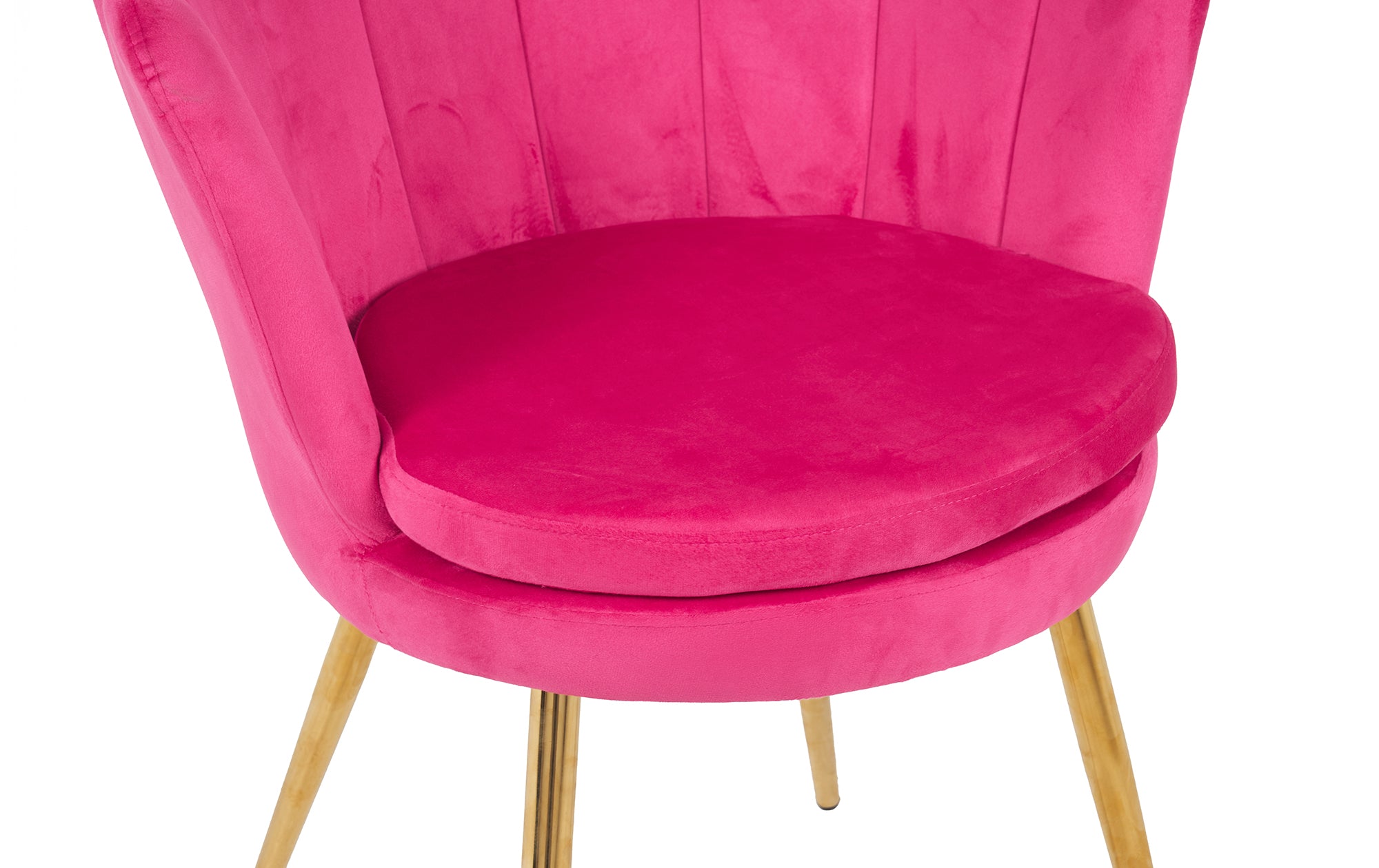 Poltrona Conchiglia Camera da Letto in Velluto Design Moderno Maddina Ciliegia