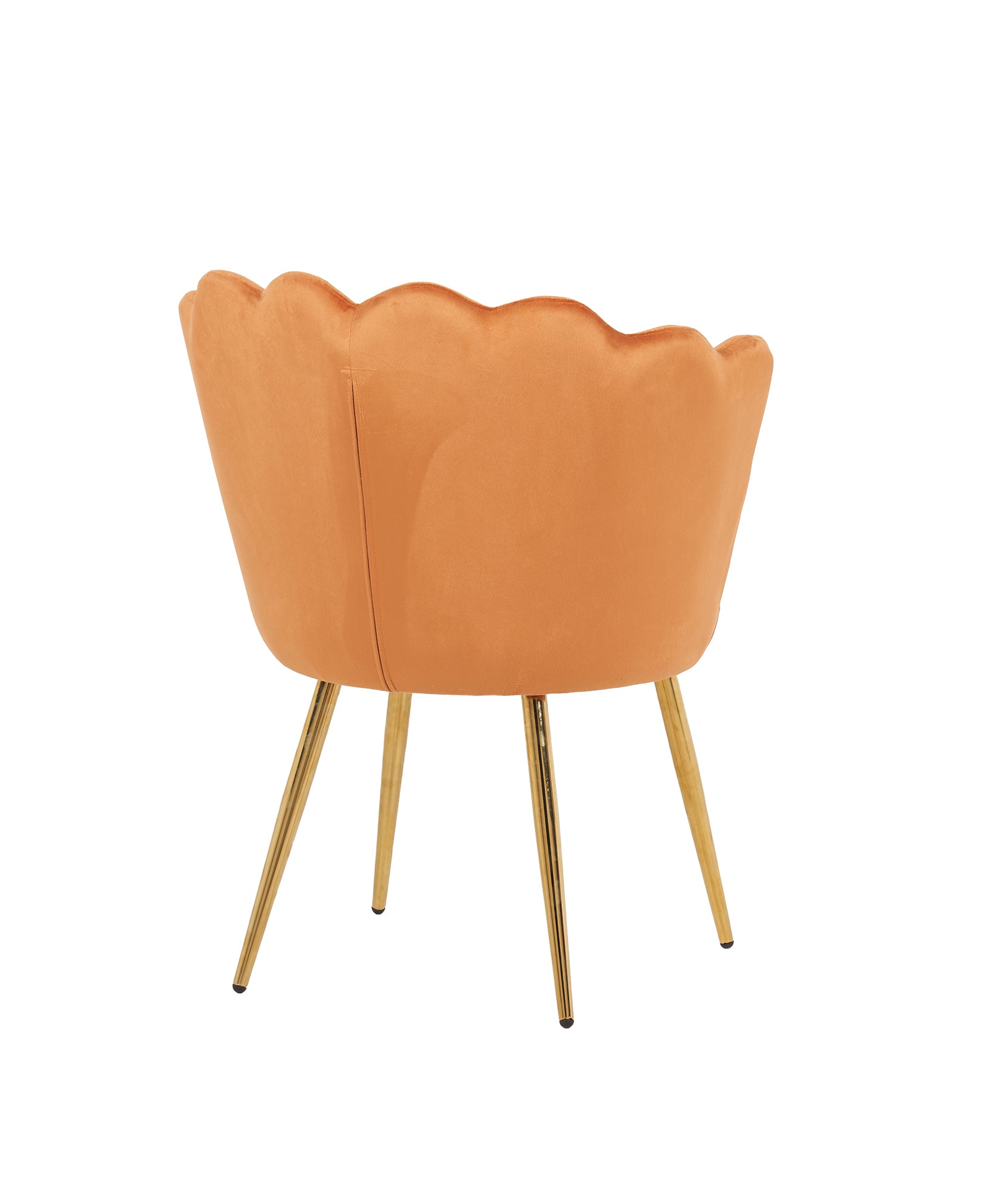 Poltrona Conchiglia Camera da Letto in Velluto Design Moderno Maddina Ruggine