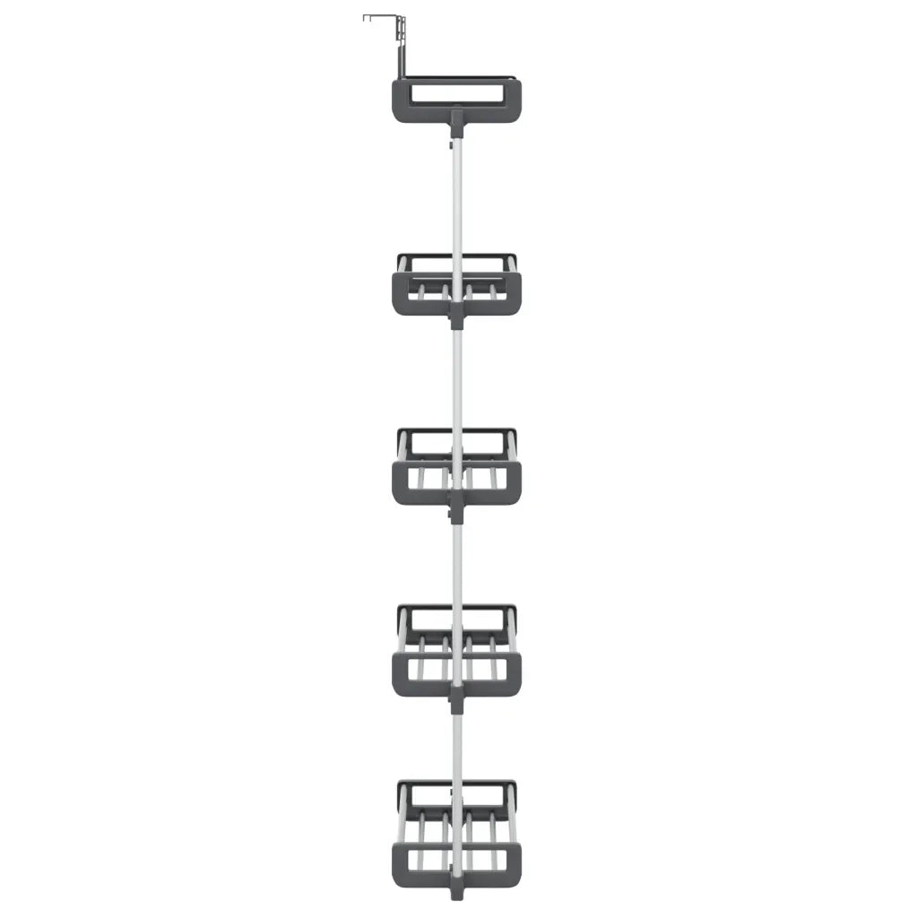 Organizzatore per Porta con 5 Ripiani 52x20x135 cm in Alluminio 154597