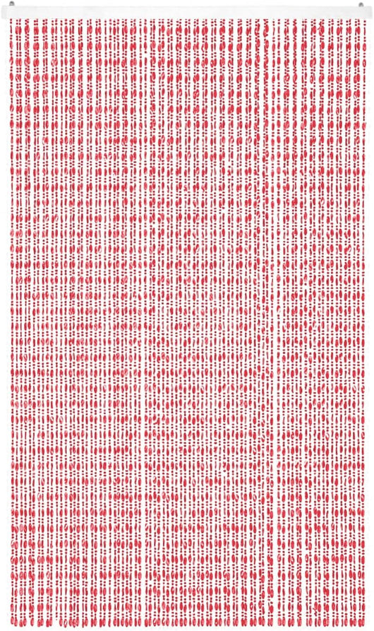 Tenda Antimosche per Porta Finestra A Pannello Con Telaio In PVC, In più Colori, Moschiera con Corde a Perline per Esterno Interno Fili a Caduta - Granata - 120 x 220 Cm