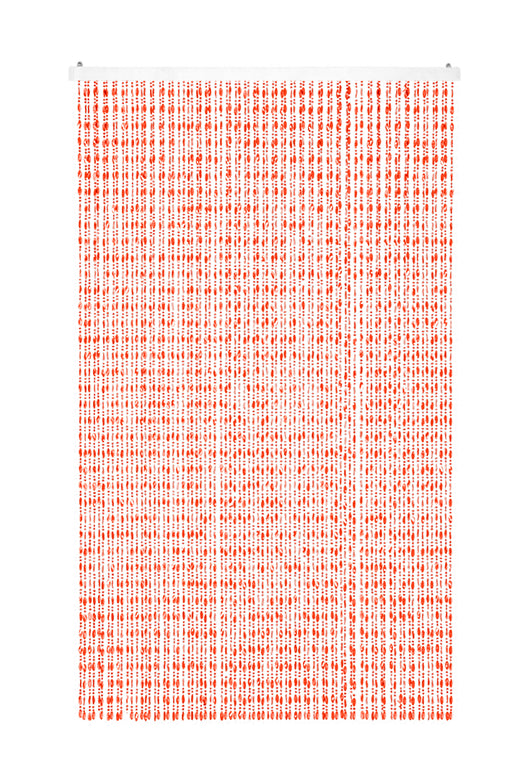 Tenda Antimosche per Porta Finestra A Pannello Con Telaio In PVC, In più Colori, Moschiera con Corde a Perline per Esterno Interno Fili a Caduta - Rosso - 140 x 230 Cm