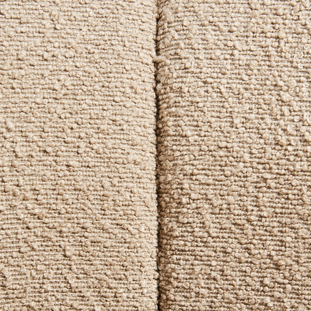 Poltrona Beige Boucle Telaio Metallo Nero Sedia d'Accento Stile Moderno Soggiorno Sala da Pranzo