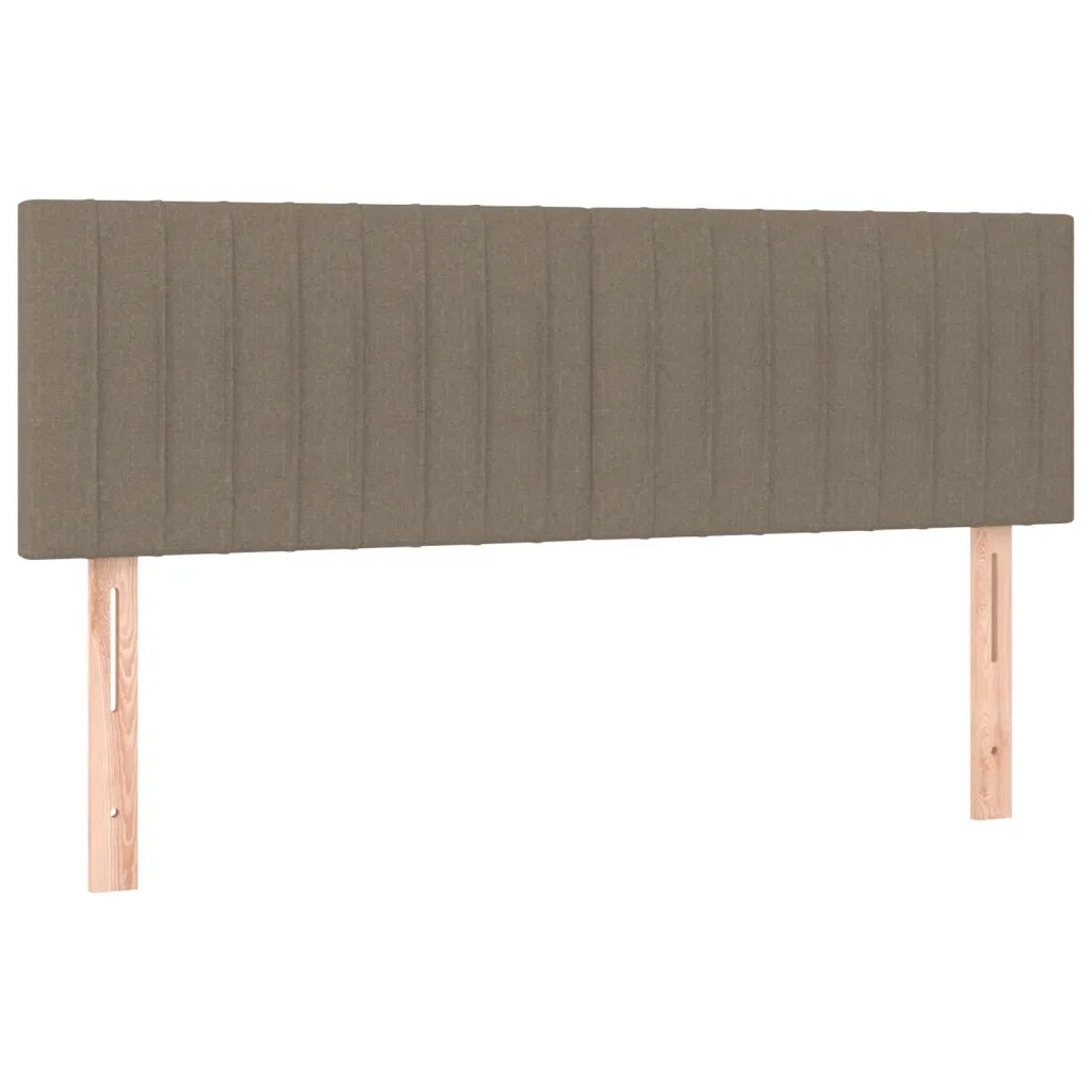 Letto a Molle con Materasso e LED Tortora 140x200 cm in Tessuto 3133321