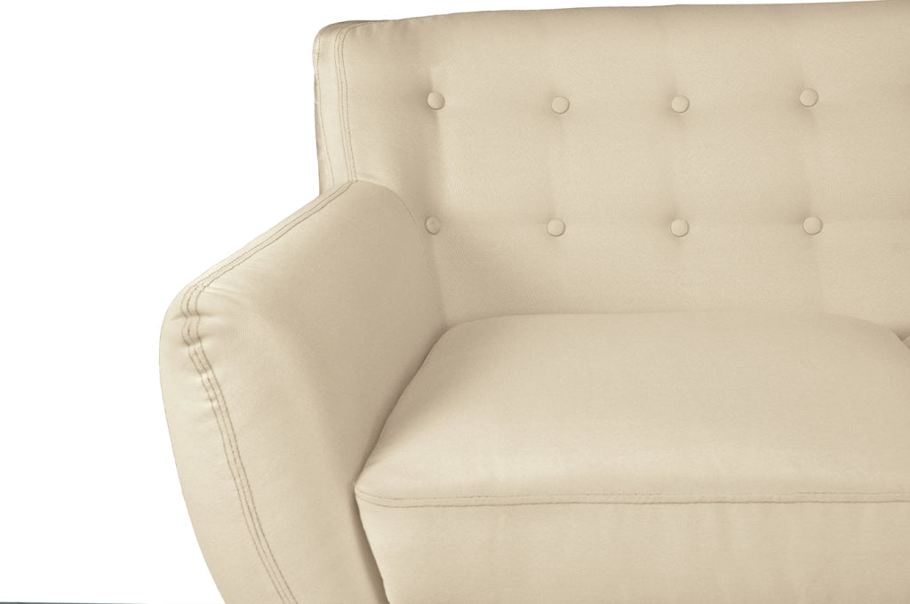 Divano 2 posti in tessuto beige dallo stile scandinavo - Emily - DI-EM112P