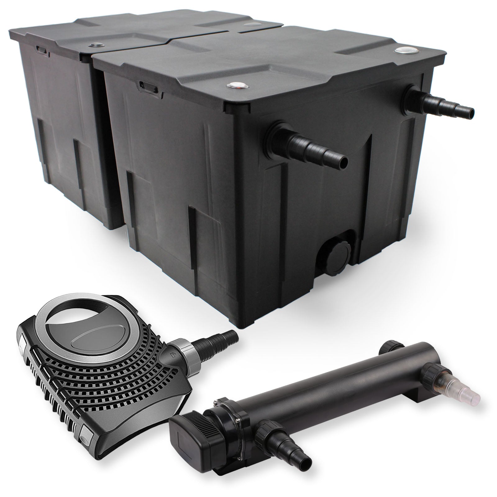 set per laghetti filtro a 2 camere 60000l chiarificatore UVC 3 serie da 24W pompa NEO8000 70W