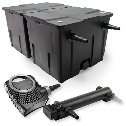 set per laghetti filtro a 2 camere 60000l chiarificatore UVC 3 serie da 24W pompa NEO8000 70W