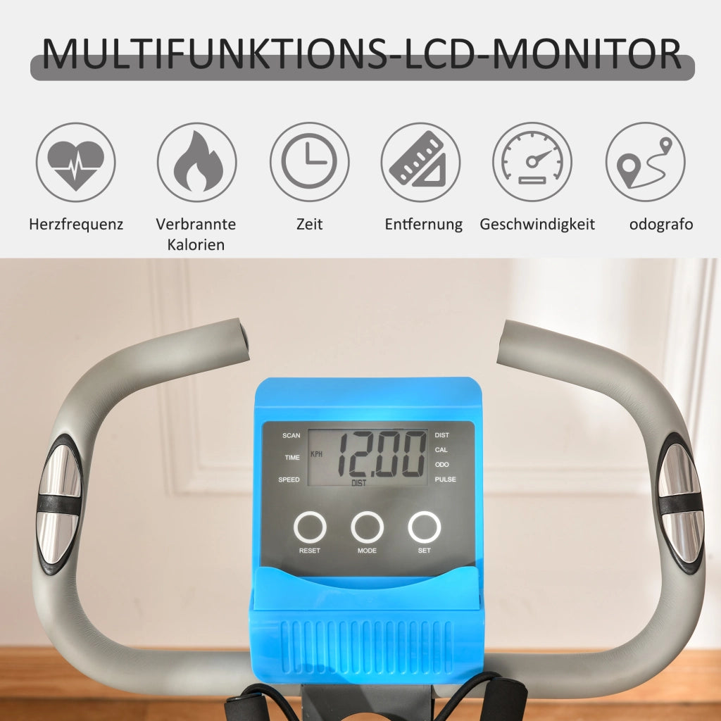 Bicicletta ellittica trainer 2 in 1 con display LCD e resistenza magnetica ¨C Zephmum ¨C Grigio, Pieghevole, 8 livelli