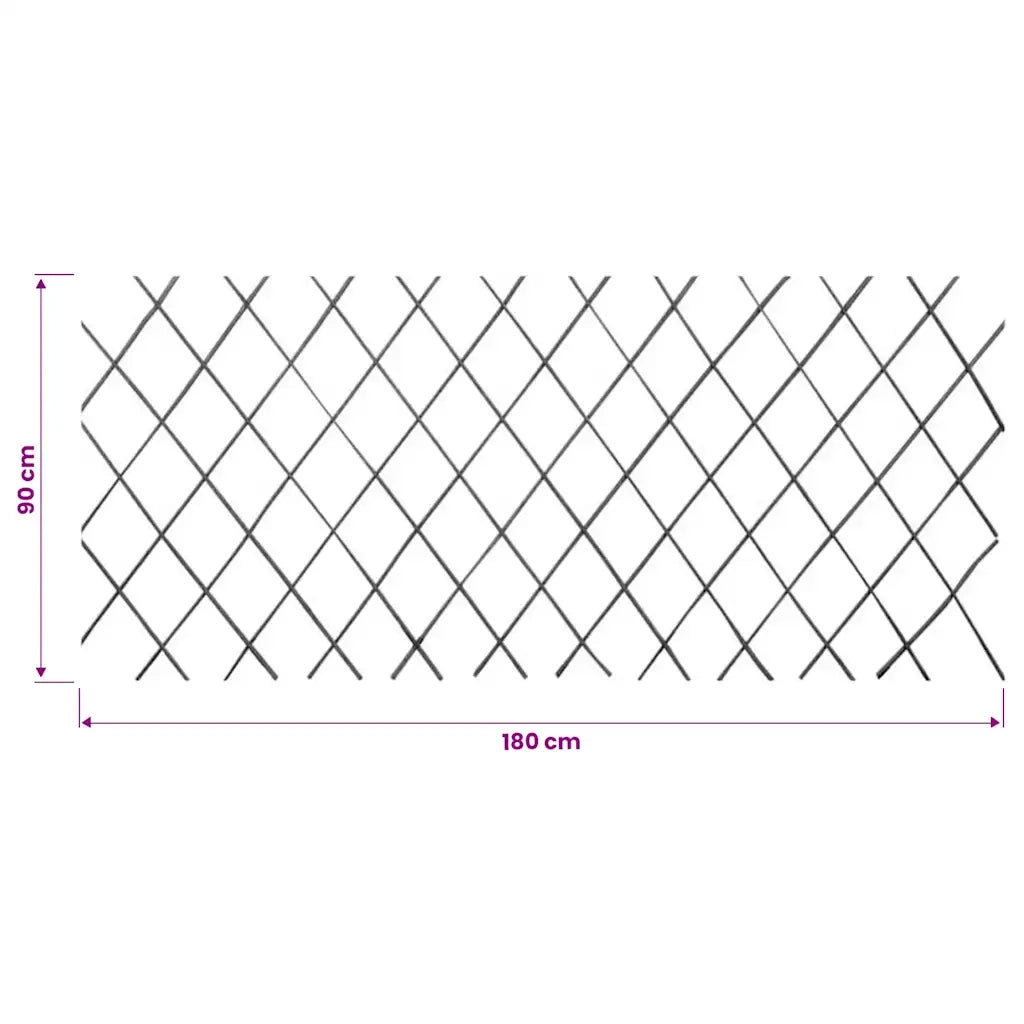Recinzione a Traliccio in Salice 5 pz 180x90 cm 140395