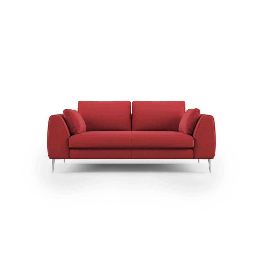 Plano Divano moderno in microfibra tecnica smacchiabile T11 216 cm rosso
