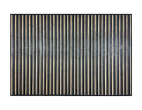 Tappeto Arredo In Vero Bamboo Naturale Grande a Listelli Bordato BambÃ¹ Soggiorno Cucina Salotto Listello Legno Grigio - 140x200cm