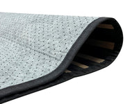 Tappeto Arredo In Vero Bamboo Naturale Grande a Listelli Bordato BambÃ¹ Soggiorno Cucina Salotto Listello Legno Grigio - 140x200cm