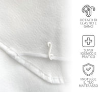 Coprirete In Feltro Anallergico Traspirante Con Lacci E Ganci Proteggi Doghe Lavabile Antiacaro Prodotto Italiano - Bianco - 130x190cm